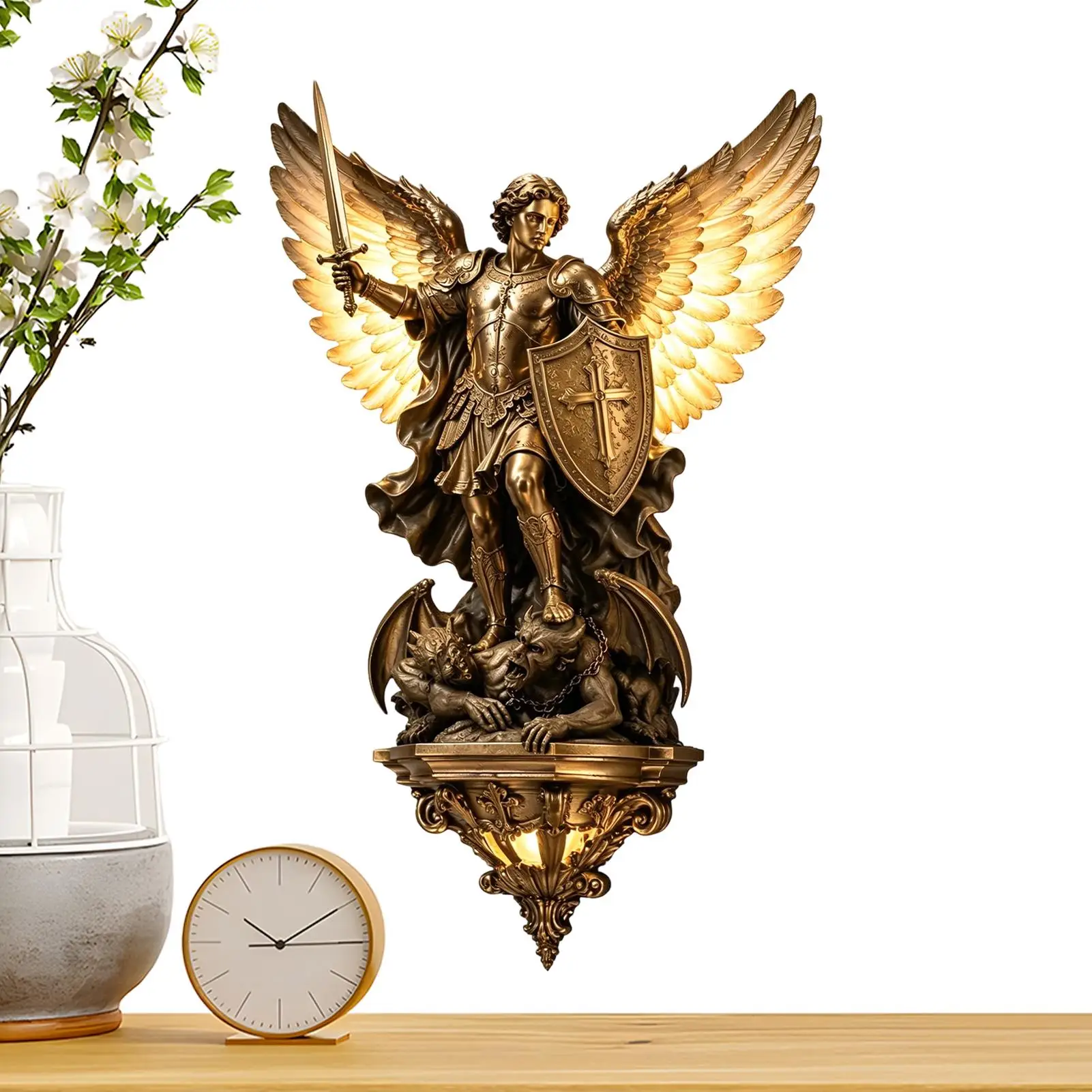

Gothic Wall Lights Indoor Angel Room Lamp LED Wall Night Light For Homeowners Living Room Bedroom Study Dorm Home Apartment
