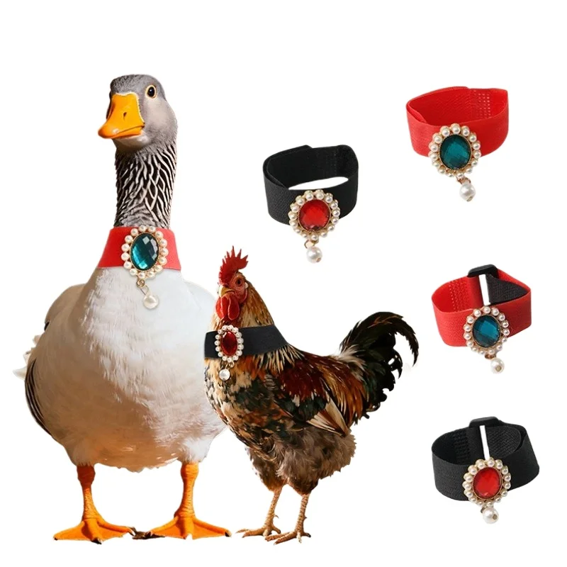 New Pet Chicken Collars Preventing Rooster Crowing No Hook Neck Tie Christmas Collar Supplies High Quality Material Selection