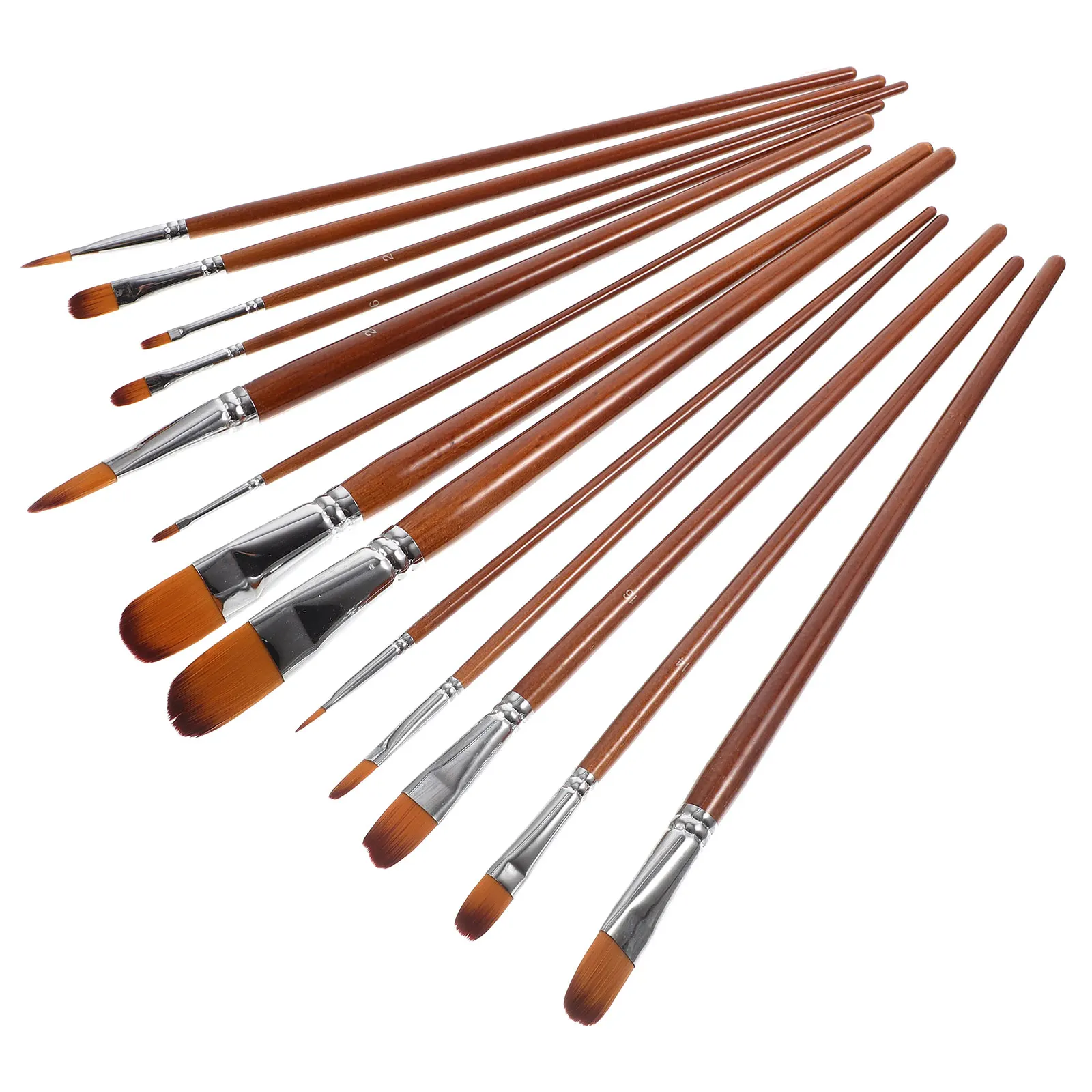 

13 Pcs Dual Color Nylon Hair Paintbrush Set Lightweight Professional Painting Tools Watercolor Oil Pigment Brushes