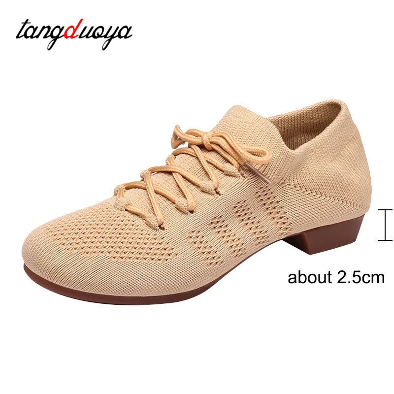 Balleoom dance training shoes women professional teacher Latin dance shoes Rubber sole jazz dance shoes women practise