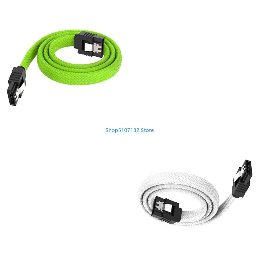 

87HD Внутренний кабель для передачи данных SATA3.0, 6 Гбит/с, 50 ​​см, цветные разъемы, нейлоновая сетка, крышка, безопасный