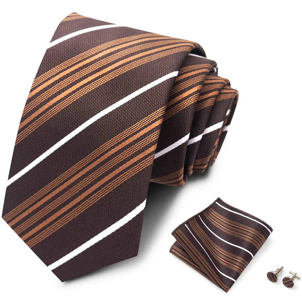 Hochwertiges 8-cm-Krawatten-Einstecktuch-Set für Herren, schwarz, blau gestreift, Hochzeitsgeschenk, Krawatte, Anzug-Accessoires, passend für den Arbeitsplatz – Detail 10