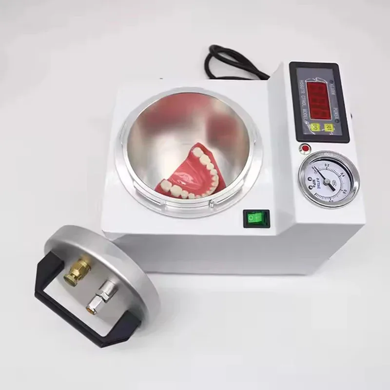 Dental Polymerizer Portable Curing Pressure Pot Dental Lab Polymerizing Digital Display Adsorption Silicone Rubber Repair