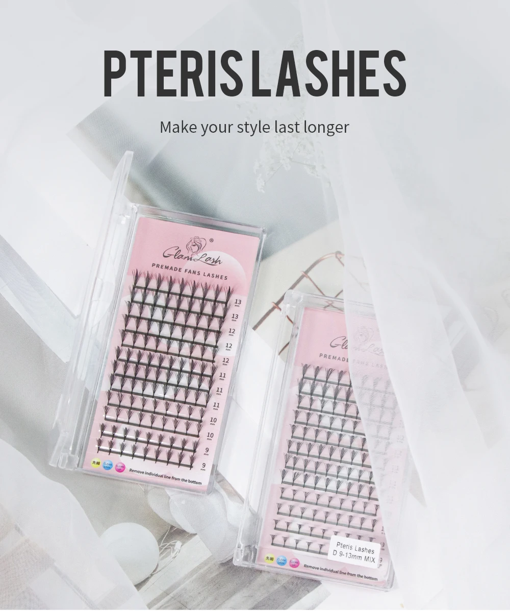 GLAMLASH Comic Spire Wimpernverlängerung Natürliche Comango Manga Falsche Wimpern Vorgefertigte Fächer Feder Anime Wimpern Make-up-Tools – Detail 1