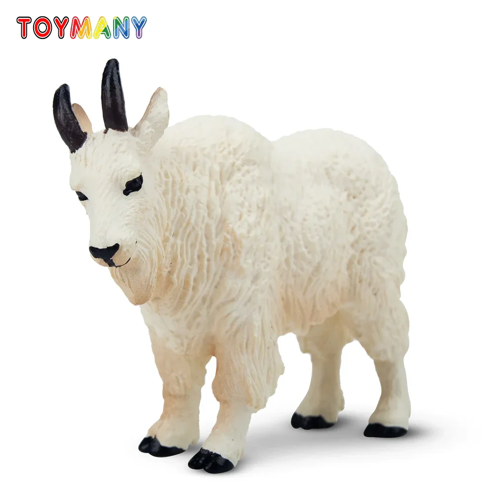 

Toymany Simulation Mountain Goat Wildlife Animal Model Toy Mini Figures Dolls Action Figurines Toys Children Gift Cake Decor