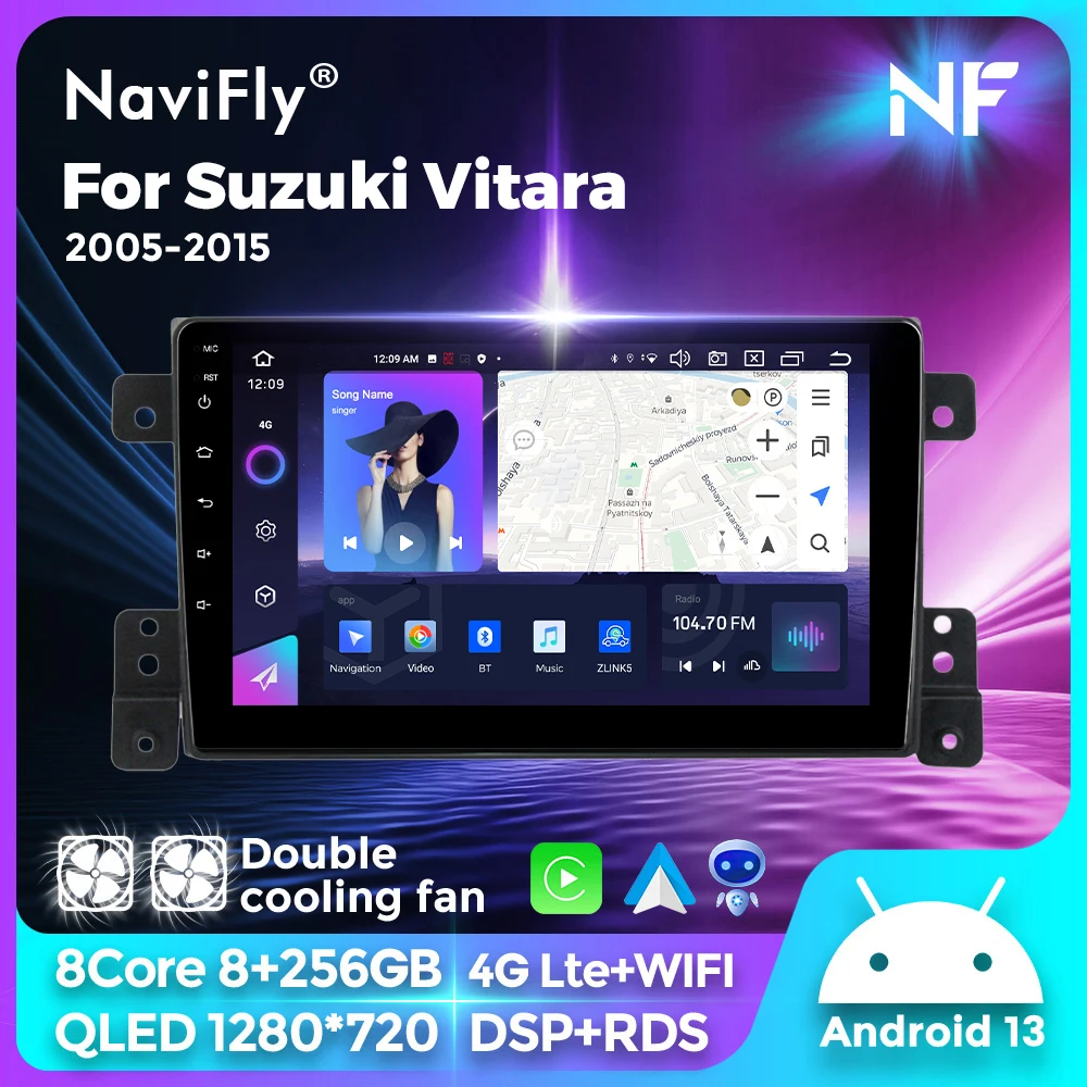 

2 Din Android Car Radio For Suzuki Grand Vitara 3 2005 -2015 Multimedia Video Player GPS 4G LTE BT Carplay Auto Stereo Head Unit