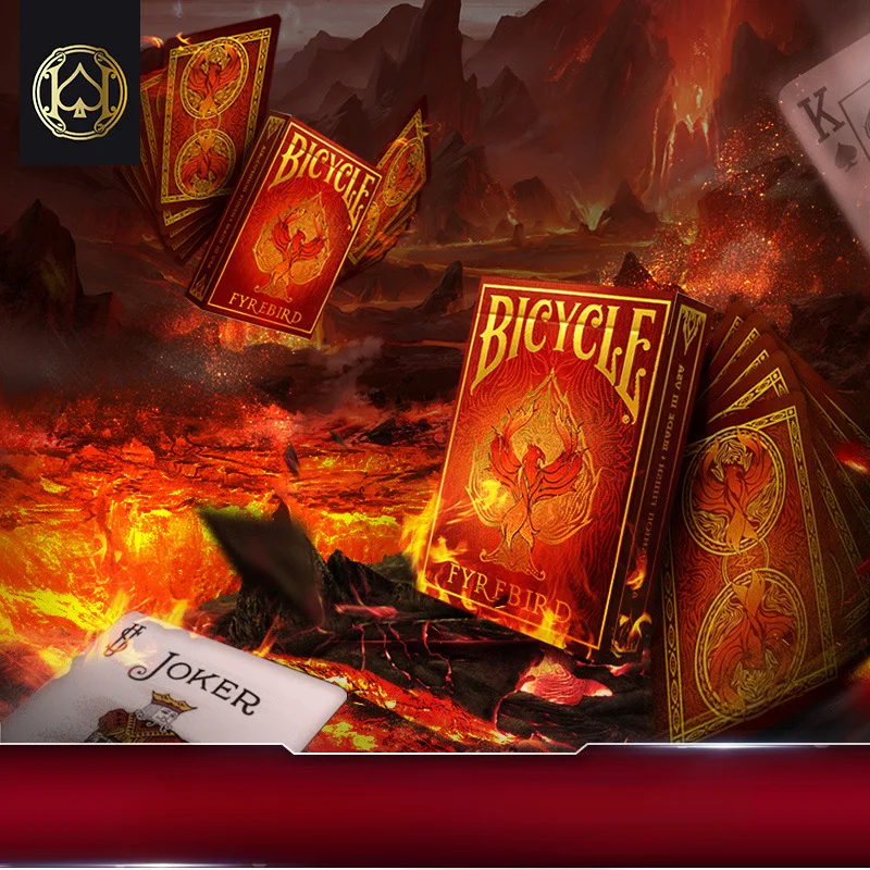 

Bicycle Fyrebird Playing Cards USPCC Fire Bird Deck Poker Size Moltres Card Games Magic Tricks Props for Magician Collection