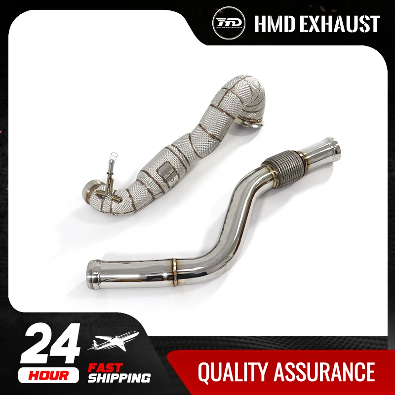 

HMD Exhaust System High Flow Performance Downpipe for Mercedes benz A45 CLA45 GLA45 W176 AMG with heat shield