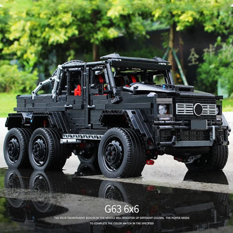 MOC 90009 APP RC Off-Road Vehicle Building Blocks Black Chost 6X6 Cruiser Car Model Bricks Puzzle Toys Christmas Gifts For Kids