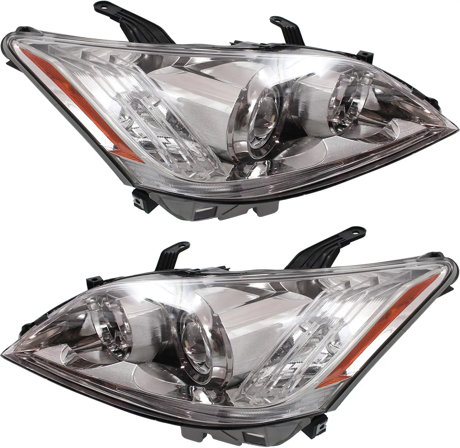 Pair of Headlight Assembly for 2010-2011 ES350 Base (Driver & Passenger Side) - Halogen, Without Bulbs, Standard Luxury Package,