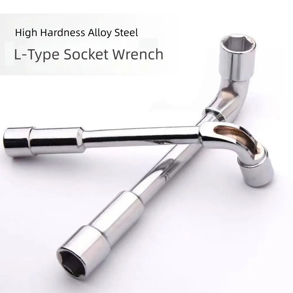 L-förmiger Steckschlüssel aus Chrom-Vanadium-Stahl, 6–19 mm, L-förmiges Design, Sechskant-Adapter, Schraubenschlüssel, Sechskant-Steckschlüsselkopf, hohe Härte, Handwerkzeug – Detail 9
