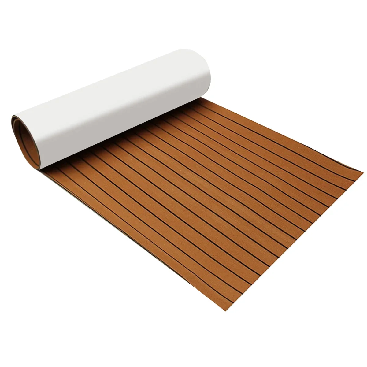 for  Faux Teak Brown Decking Sheet Boat Deck Mat Anti Skid Thicken Yacht Flooring Self Adhesive Protective Pad