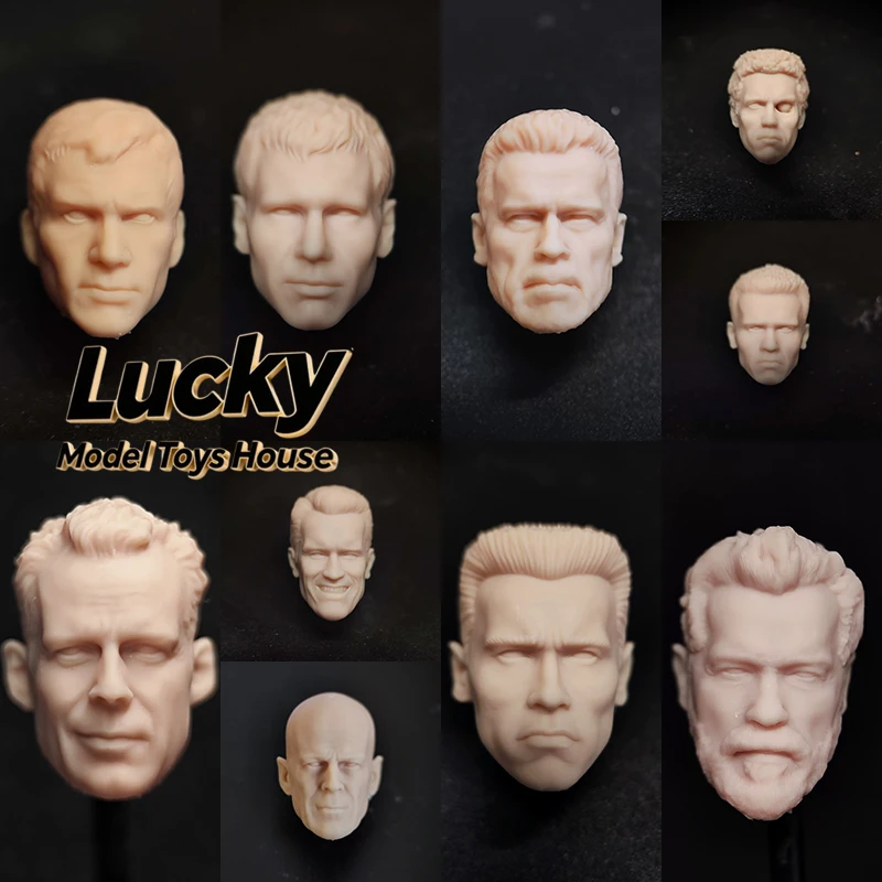 1/12 Movie Man Actor Bruce Young Man Killer Ford Future Warrior Arnold Unpainted Head For 7inch Mcfarlane Neca 6