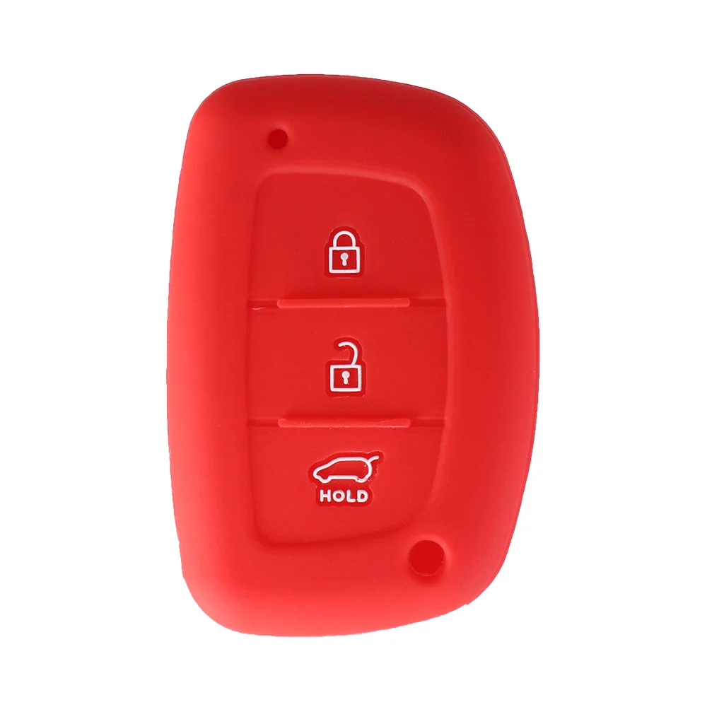 KEYYOU Silicone Car Key Remote Cover Case Bag For Hyundai IX25 IX35 MISTRA 3 Buttons Smart Key