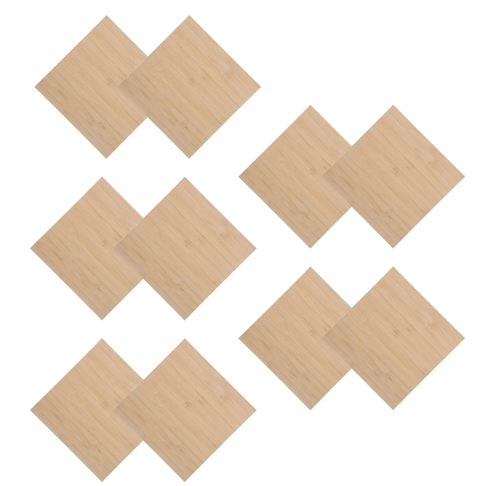 10pcs Unfinished Bamboo Square Boards 5.9x5.9in Smooth DIY Craft Carving Wood Projects