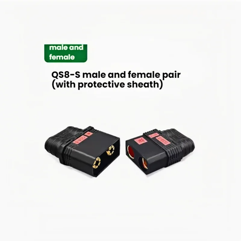 

QS8-S антиискровая свеча, сильноточный разъем 120 А, высокотемпературный источник питания модели самолета, мужской и женский