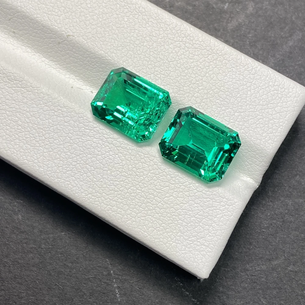 Meisidian Lab Created Hydrothermal 11x9mm 3.4 Karat Columbian Green Emerald Loose Gmestone Price Per Carat For Ring Making