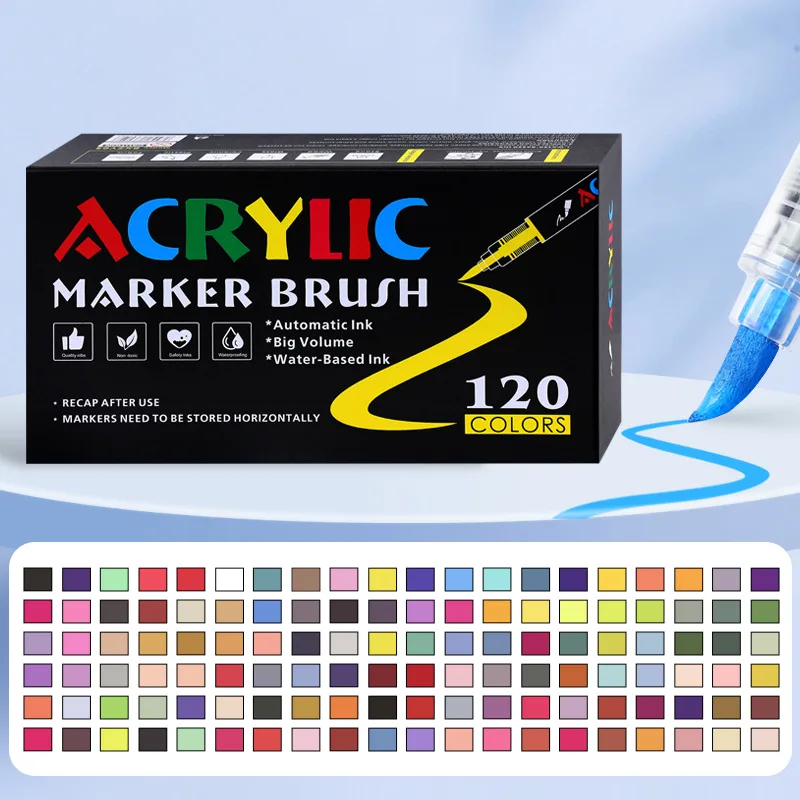 Acrylverfmarkers voor het beschilderen van stenen, Watervaste permanente acrylpennen voor glas, keramiek, canvas, schoenen ontwerpen en schoolprojecten