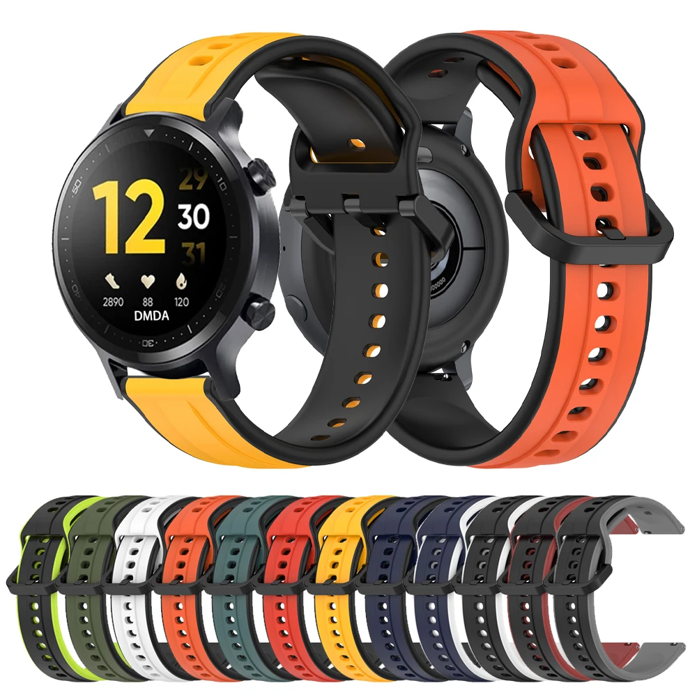 20mm 22mm Sport Silicone Strap For Realme Watch S/S Pro Smartwatch Band Watch 3/3 Pro/2/2 Pro Bracelet Accessorie Wristband Belt