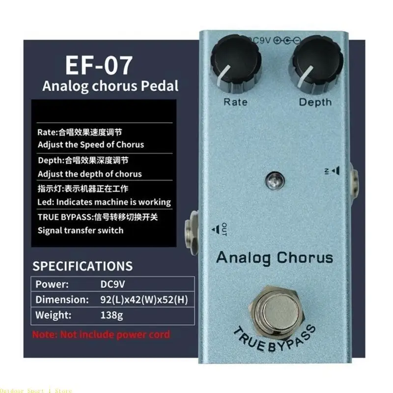 A0ka guitarra elétrica vintage overdrive effector único bloco efeitos 9v pequeno pedal guitarra acessórios instrumento