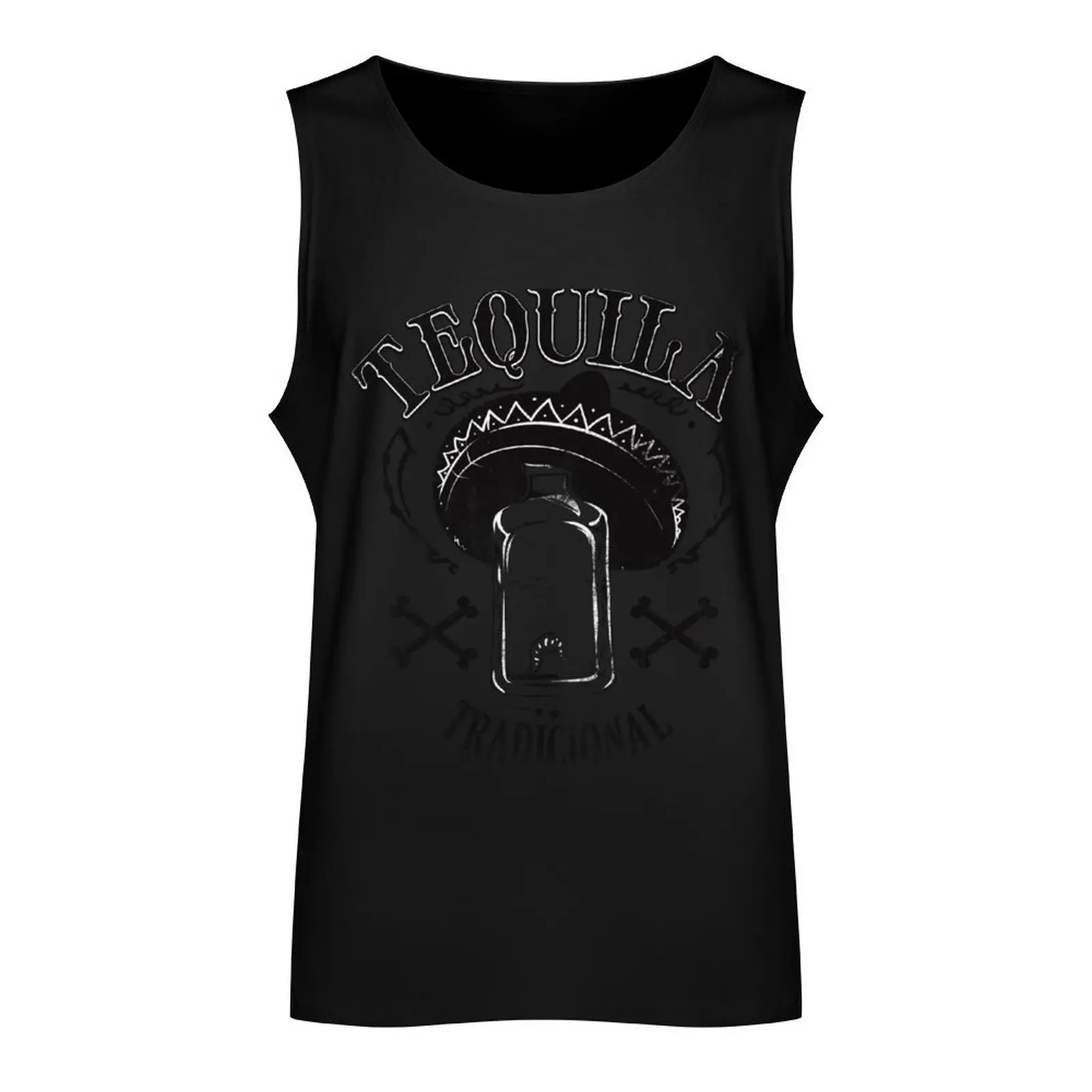 Tequila it makes me happy! Tank Top Sleeveless top Men's sleeveless Bodybuilding clothing man