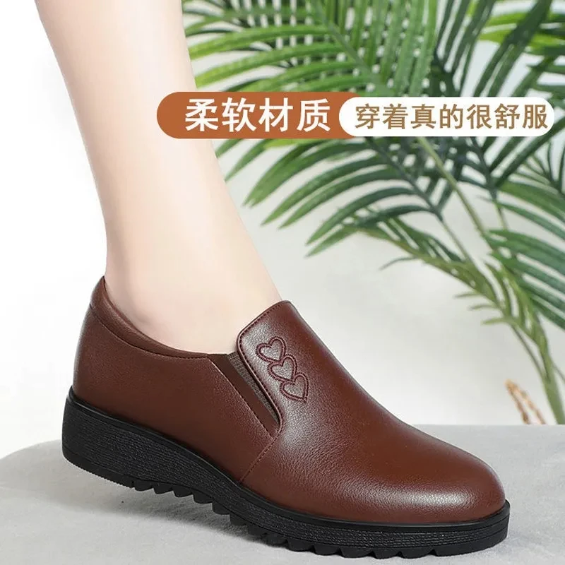 Female Round Toe Office Shoes Comfortable Women\'s Shoes Casual Thick-soled Women\'s Shoes Outdoor Trendy Sports Shoes Womans