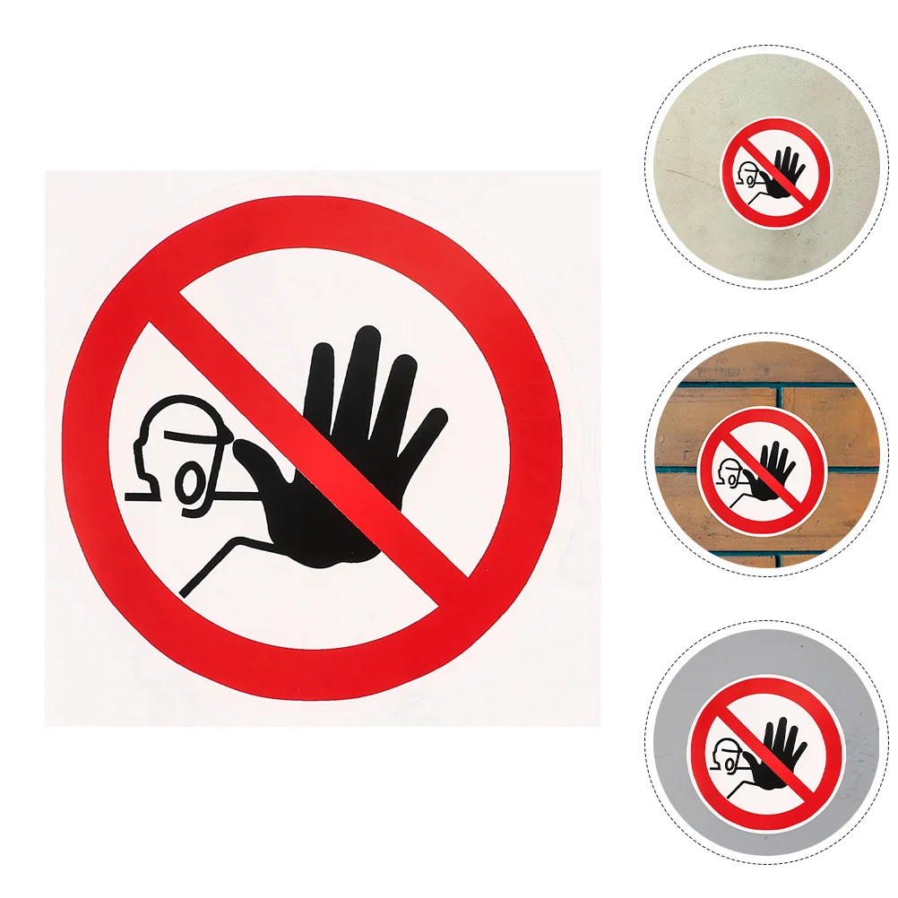 2 Stuks Waarschuwingsborden Rond Machine Stickers Geen Ingangssticker Zelfklevend Vinyl