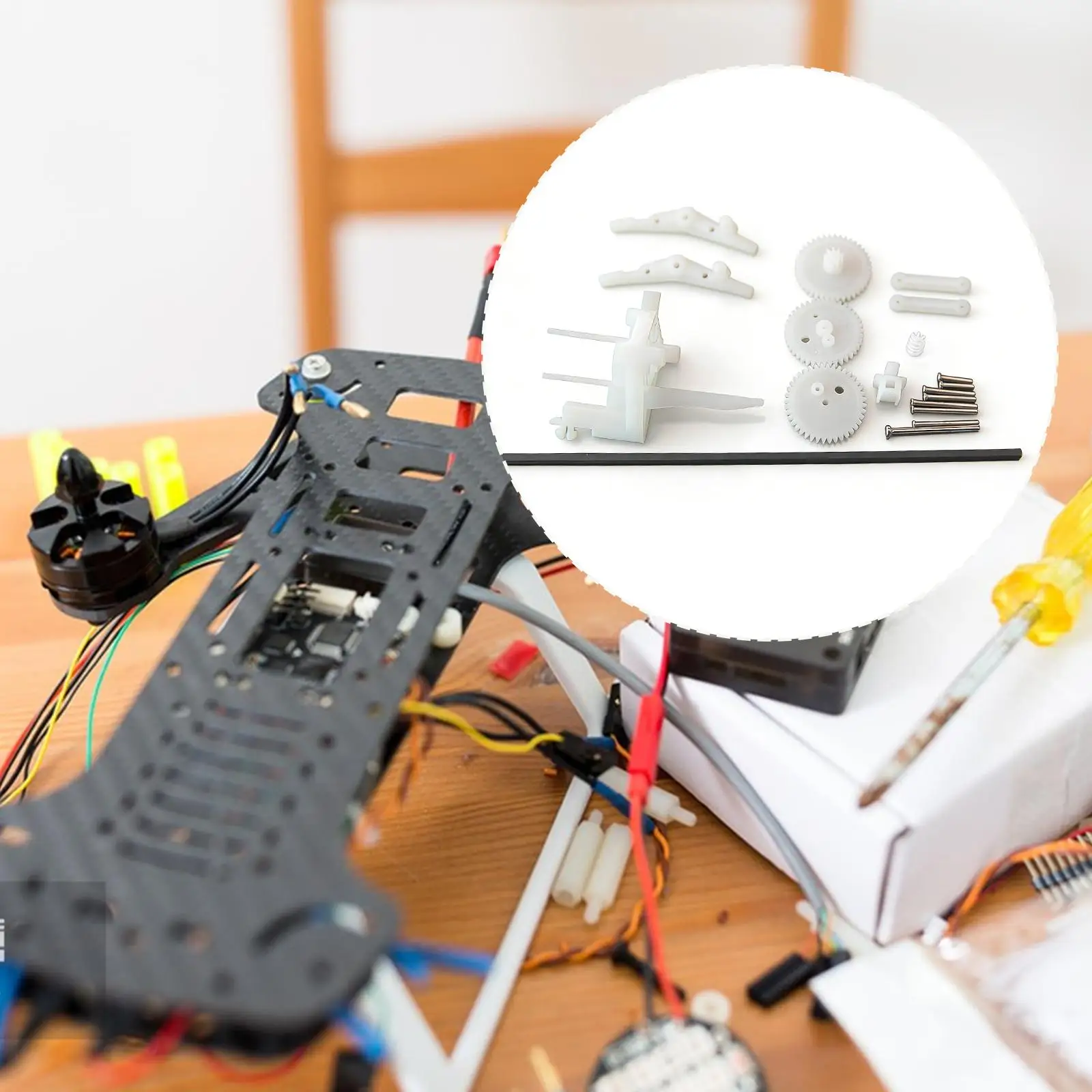 

Mini Ornithopter Shaft Gears Set Interlocking Parts Easy Installation Accessory Complete Assembly Mini Ornithopter Mechanism Kit