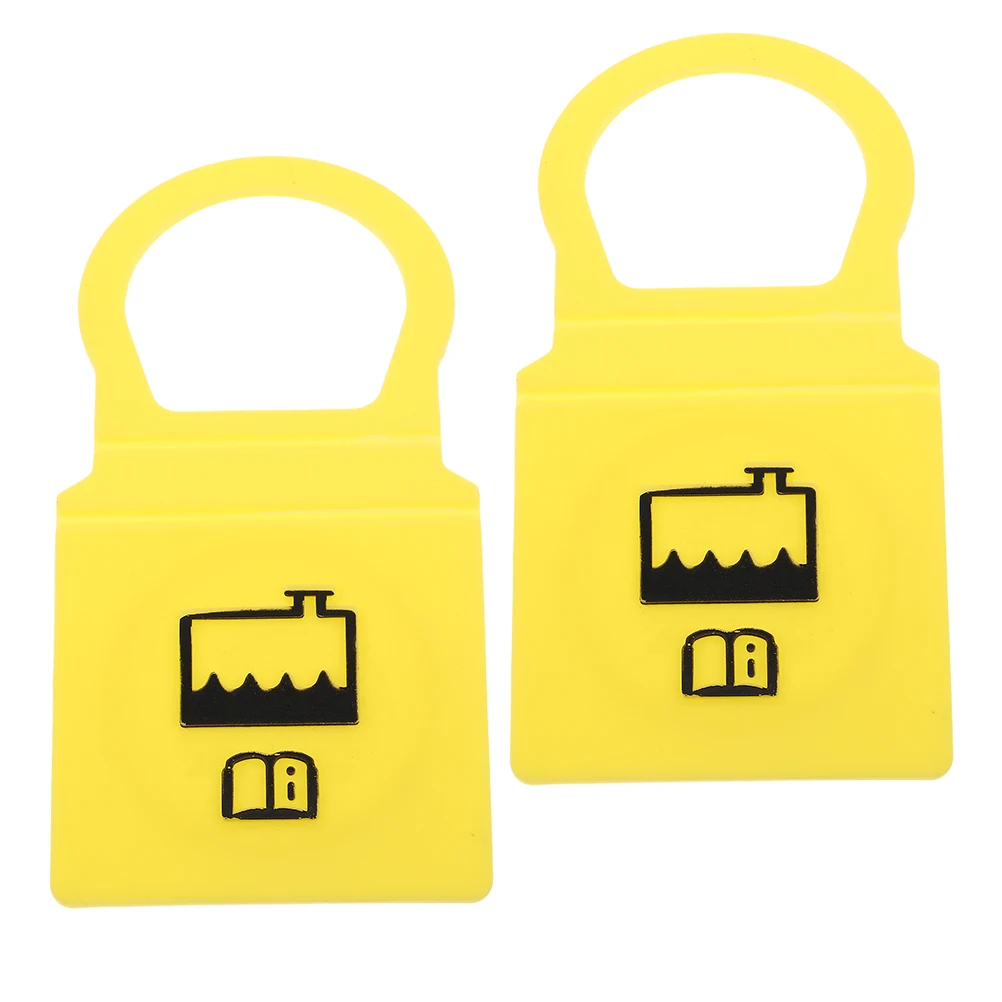 

2 PCS Kettle Lid Coolant Reservoir Tank Cap Sewage Car Radiator Engine Yellow Accessories Caps