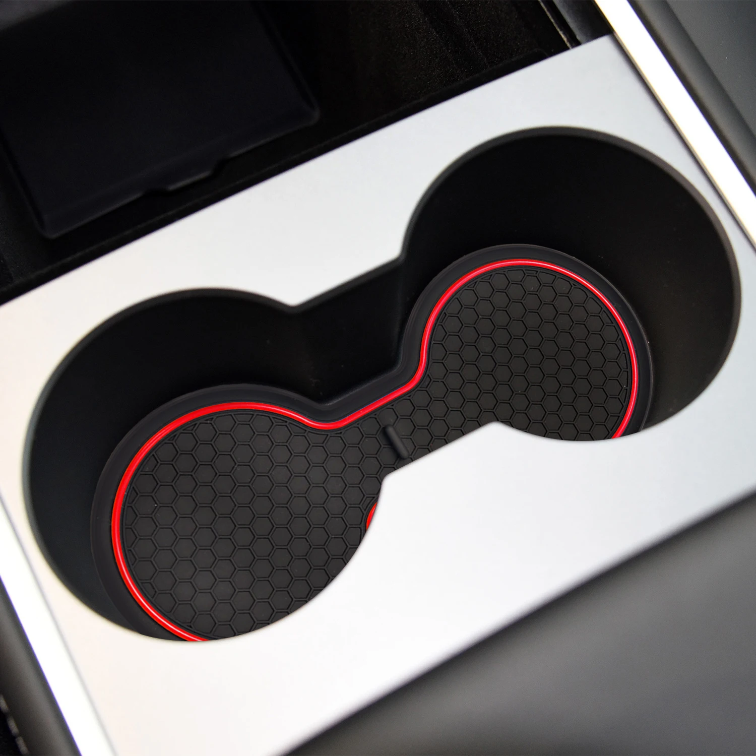 1Pcs Car Cup Holder Waterproof Anti Slip Pads Interior Accessories Durable Car Coaster For Model 3 Y Waterproof Mats