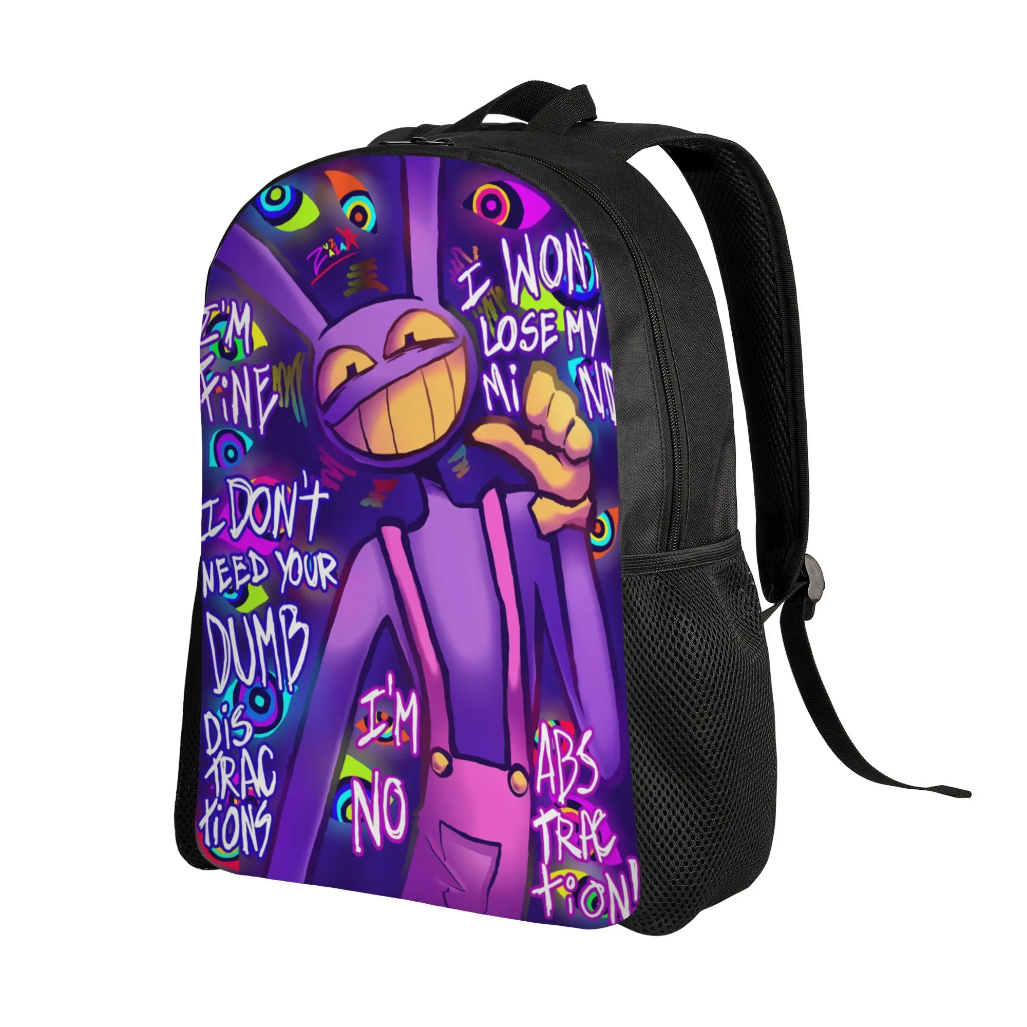 Jax Cartoon Digitals Circus Thermal Backpack  Student Unisex Polyester University Backpacks Big Elegant School Bags Rucksack