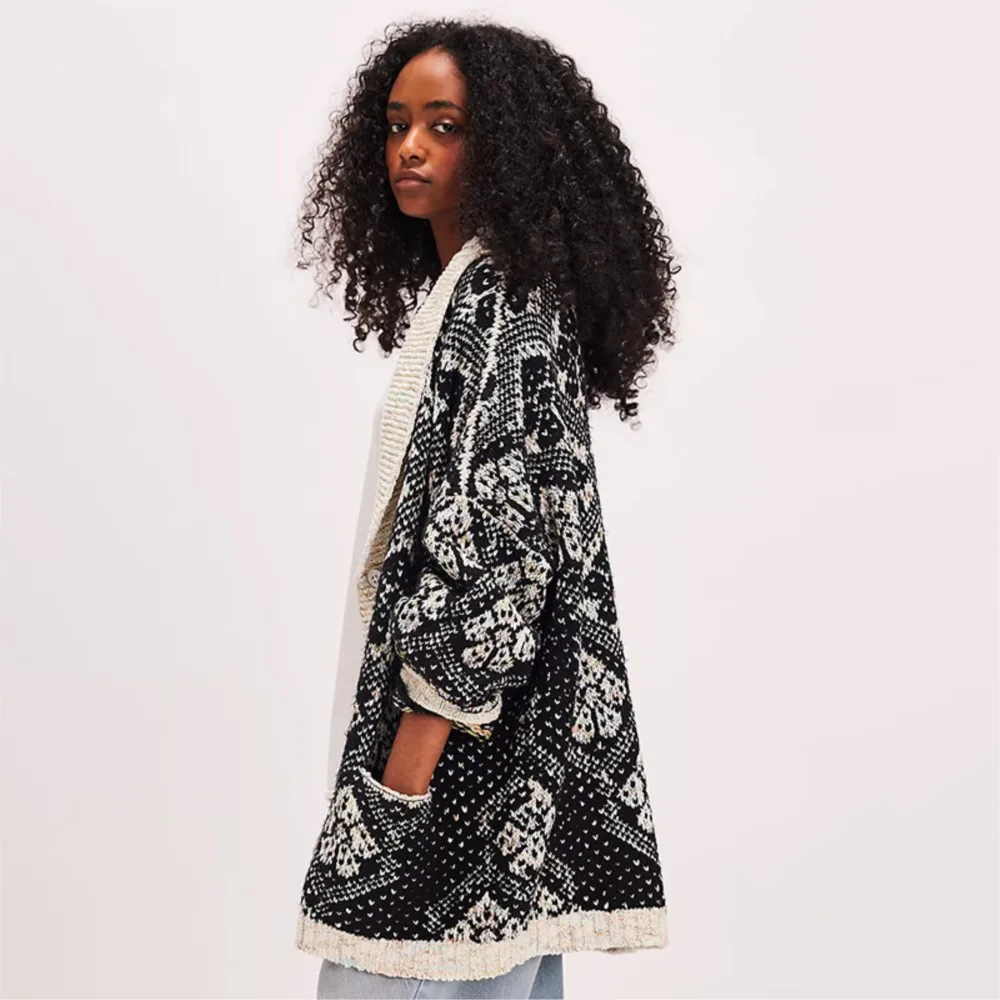 الشتاء سترة المرأة عادية التنقل واحدة الصدر الخامس الرقبة طويلة الأكمام سترة مشغولة من الصوف أعلى مريحة فضفاضة كل مباراة