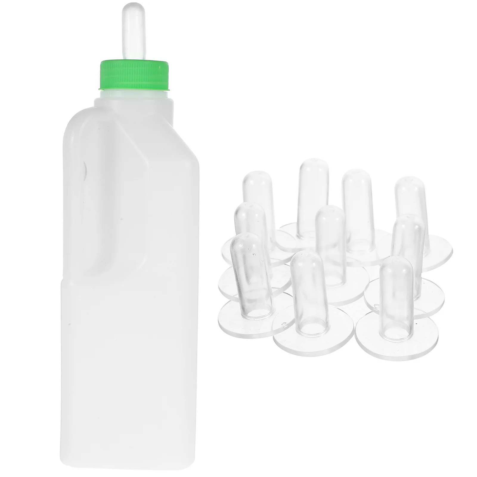 1 مجموعة 850 مللي وحدة تغذية الضأن قسط سيليكون دائم مقاومة درجات الحرارة العالية للبغل حمار خنزير الأغنام الحصان الكلب مزارع الأبيض #2