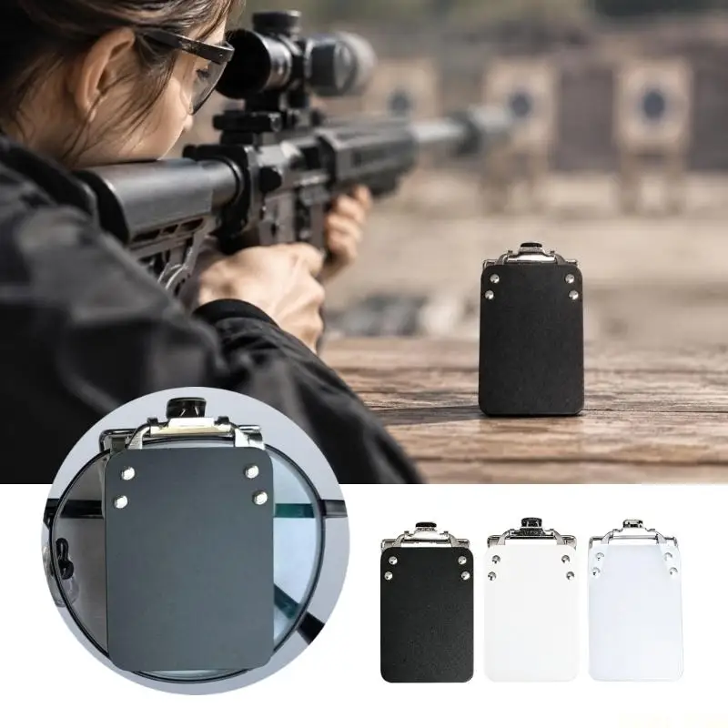 U2JB Eye Occluder for Marksmanship Practice with a Plastic Panel, Metal Hardware, and Fastening Clip for Glasses or Hat Visors