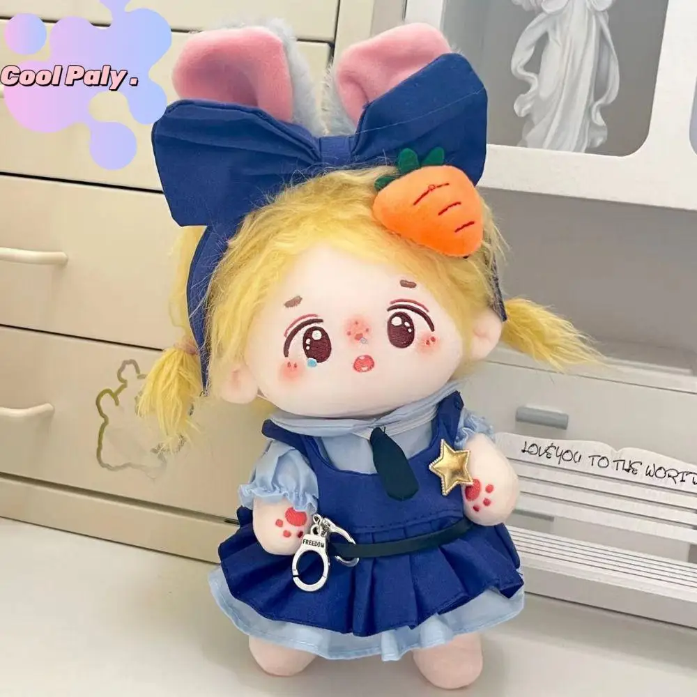 

Rabbit Police 20CM Cotton Doll Clothes Carrot Dress Up Stuffed Doll Plush Suit Outfit Mini Plush Toys Clothes 20cm Cotton Doll