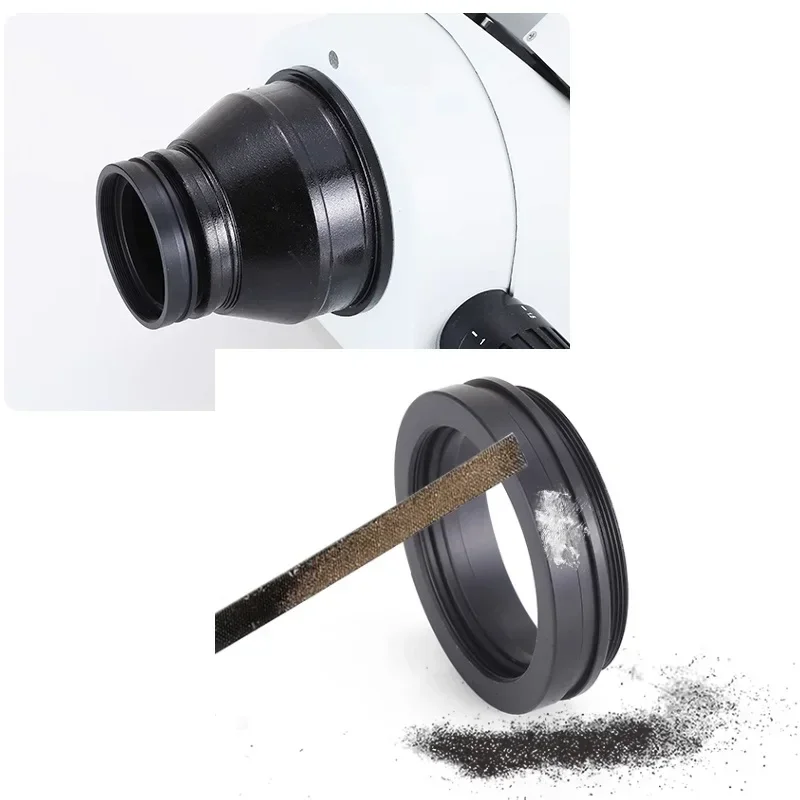 M48 To M42 M48-M52 Microscope Barlow Objective Lens Adapter M48X0.75 Thread Metal Ring for Zoom Stereo Microscope