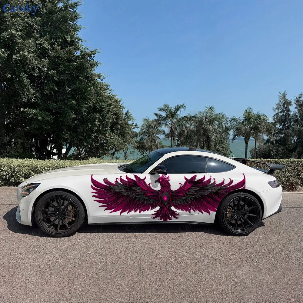 

2pcs Dark Phoenix Decal Decoration Cover Scratches Protect Car Decal Waterproof Car Vinyl Wraps Sunscreen