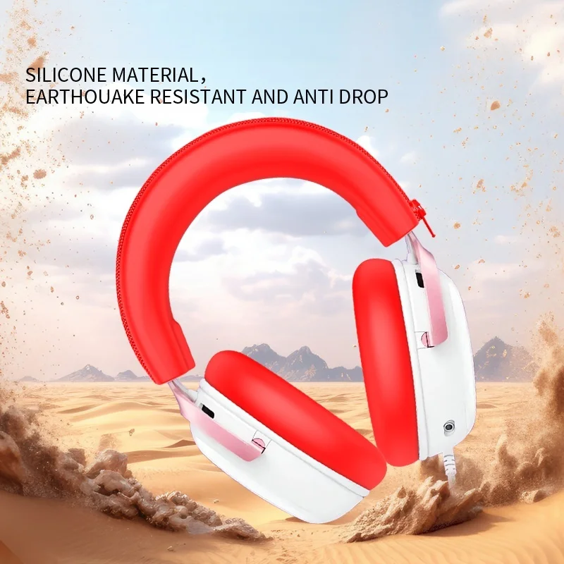 Soft Silicone Protective Cover For HyperX Cloud III Wired Headphones, Anti-Scratch Shockproof Headset Case