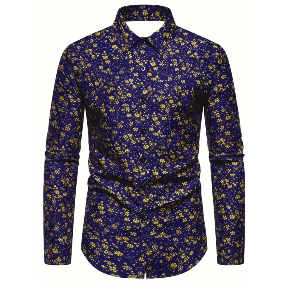 Men's Vintage Fashion Casual Long Sleeve Shirt Breathable Top