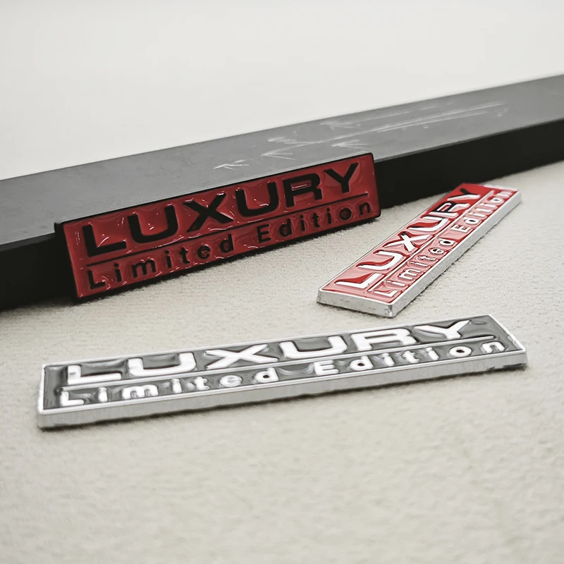 3D Metal Chrome Car Sticker Logo LUXURY Limited Edition Rear Trunk Badge Emblem Decorative Decal Auto Universal Fit Accessories