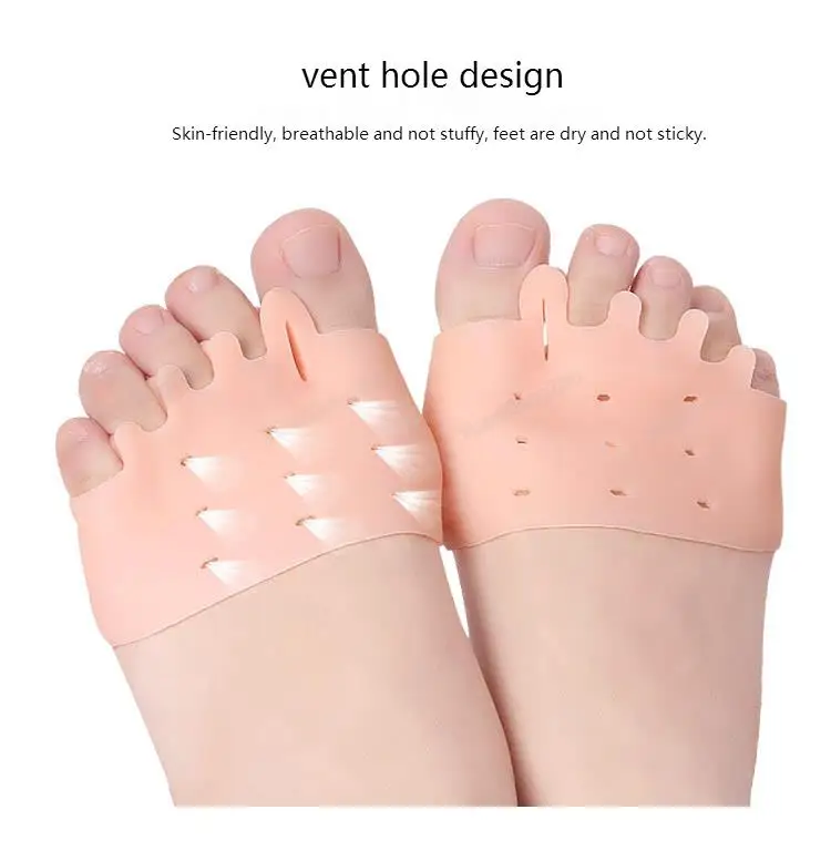 Vorfußpolster, Schuhpolster, Silikon-Einlegesohlen, orthopädische, bequeme Schuh-Einlegesohlen, Zehenspreizer für Damen, Fußpflegeprodukte, Schmerzlinderung. – Detail 9