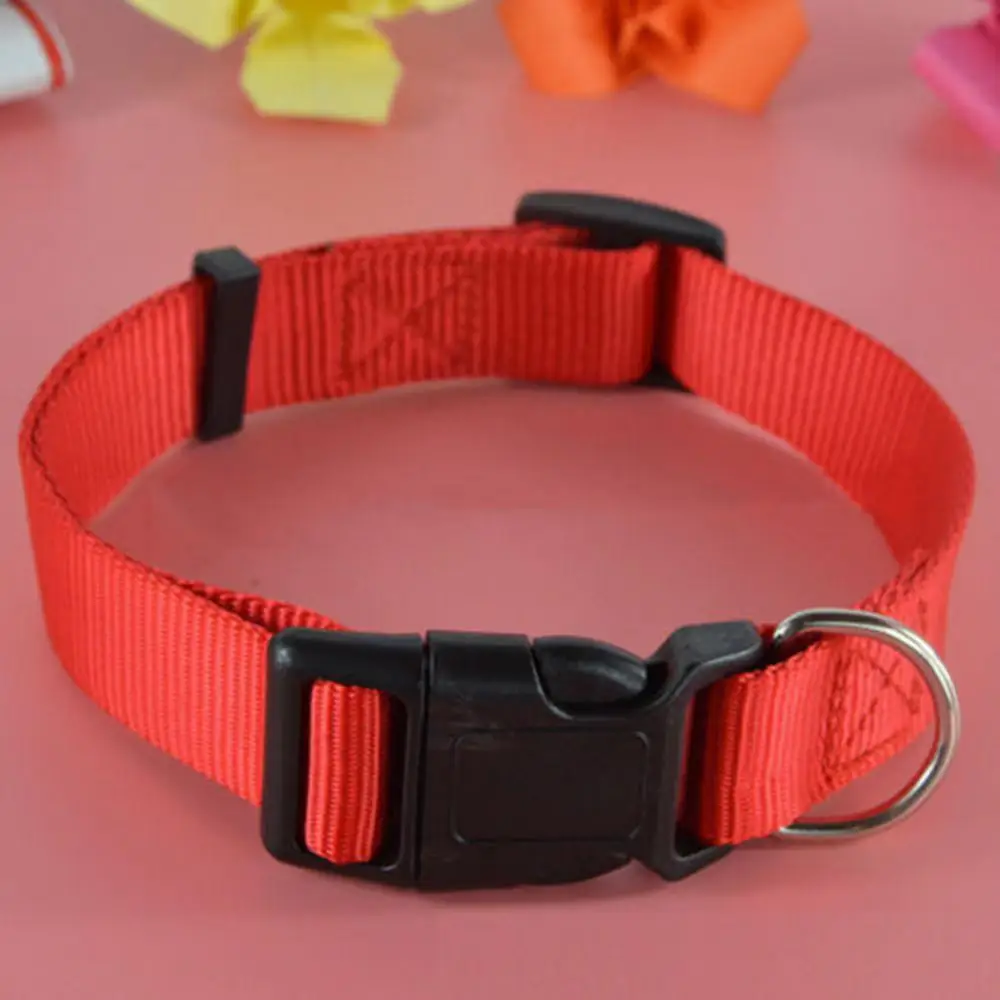 Collar ajustable de nailon para mascotas, hebilla de liberación rápida, suministros para perros, cachorro y gato