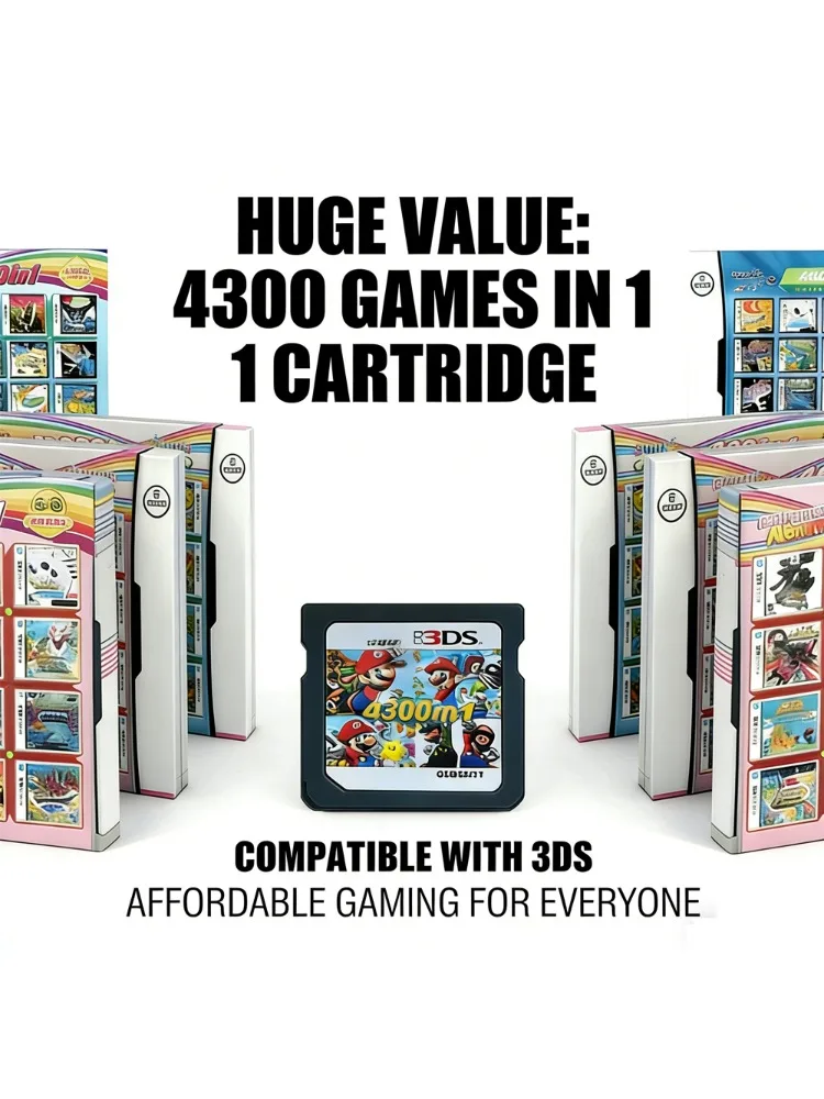 4300in1 23in1 Compilatie DS NDS 3DS NDSL Game Cartridge Card Videogame Handheld Speler Game Card (R4 kaart) 208in1/502in1... - afbeelding 2