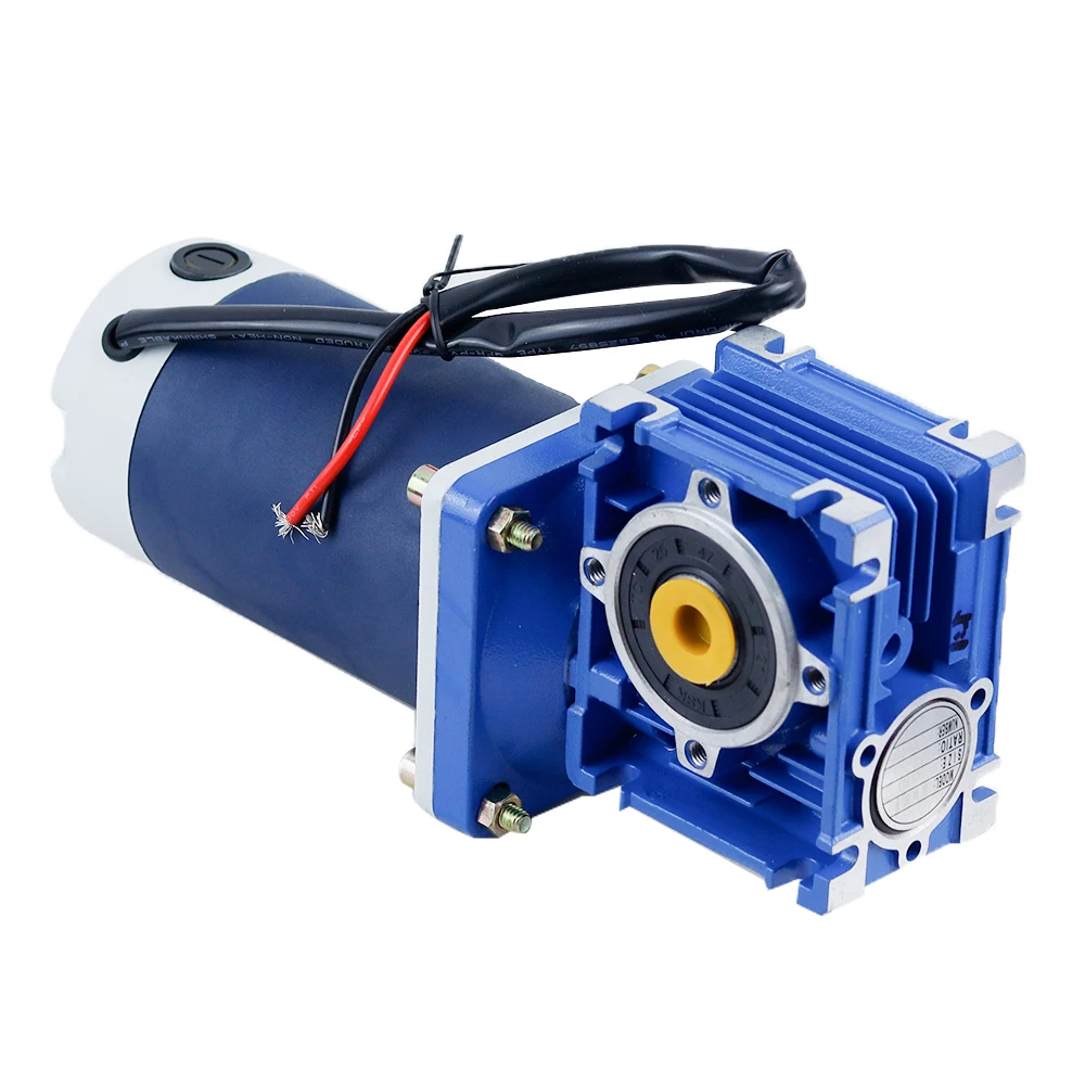 12V 24V RV40 with self-locking Speed Adjustable DC motor CW CCW 300W NMRV40 DC Worm Gear Motor
