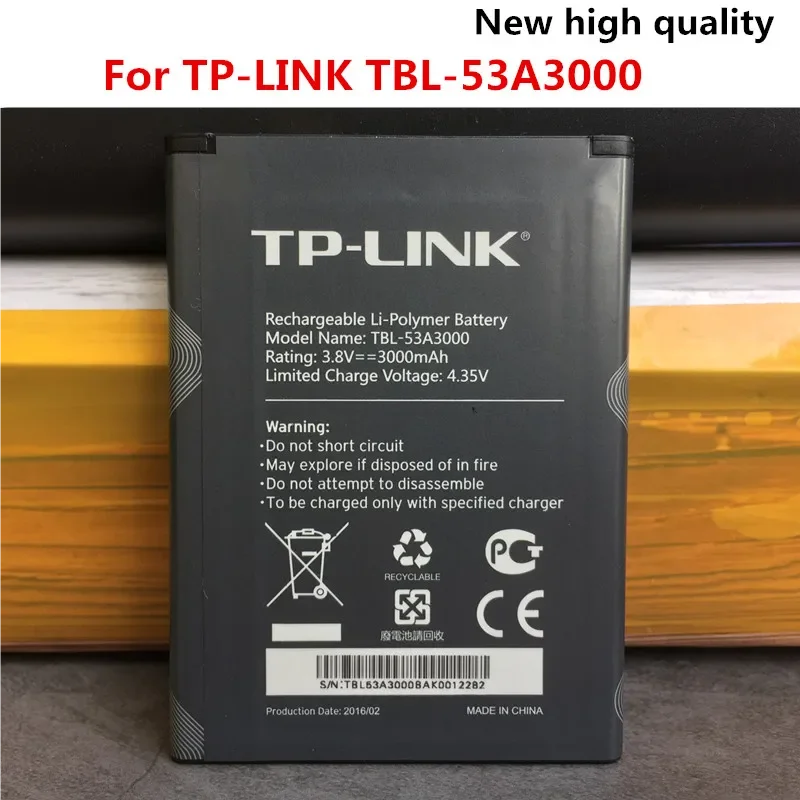 1pce Original TBL-53A3000 3000mAh Battery for Neffos TP-link M7650 M7450 TBL-53B3000