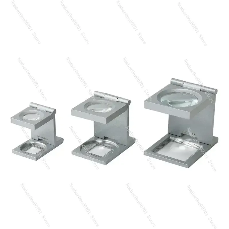 Made  Linen Tester 6x 8x 10x Portable Magnifier Magnifying With Measuring Scale