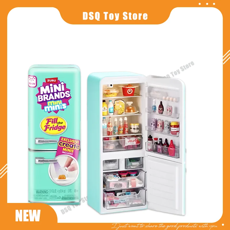 Nuevas marcas de productos, Mini refrigerador de bolas, caja ciega de comida, Mini juego de juguetes, gran escena de casa de bebé jugable y regalo para niños