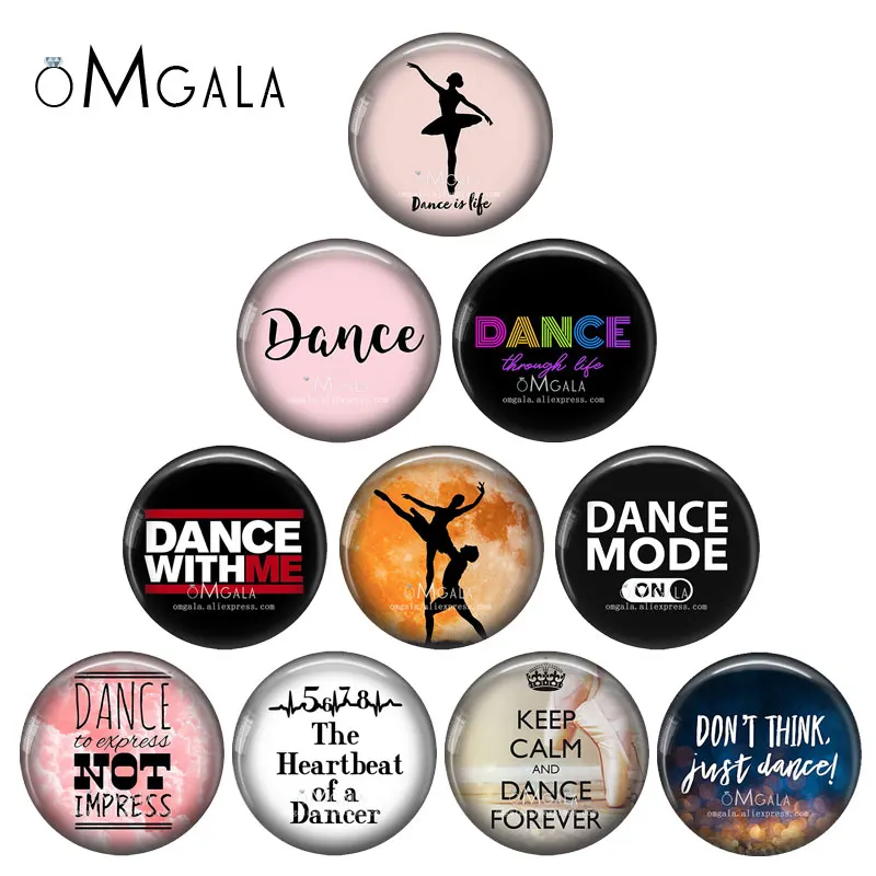 Dance with me art font Patterns 12mm/18mm/20mm/25mm Round Photo glass cabochon demo flat back Making findings