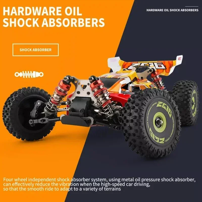 Top WLtoys 144010-V8 2.4G Racing RC Car 70 km/h Brushless Motor 4WD High Speed Off-Road Drift RC Toys for Kids and Adults Gift