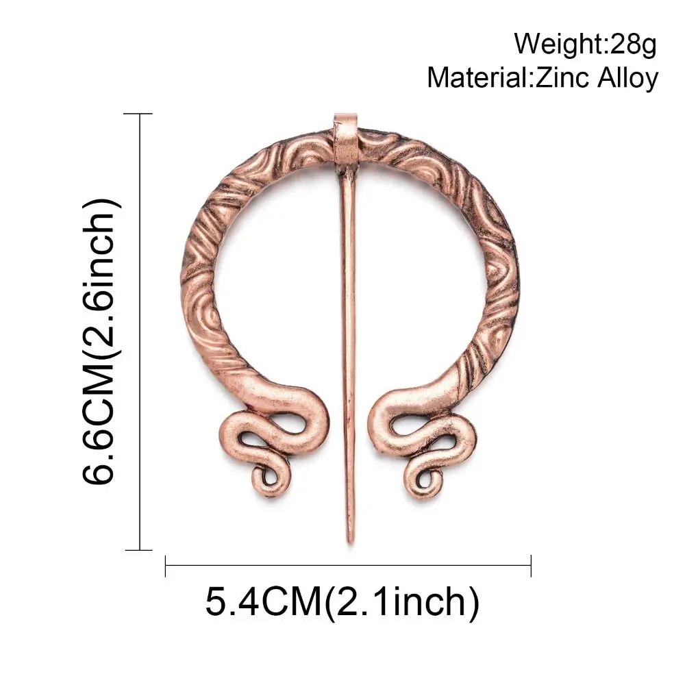 Penannular Collar Clip Pins Clothing Accessories Viking Style Brooch Cloak Pin Korean Jewelry Accessories Women Shawl Pin